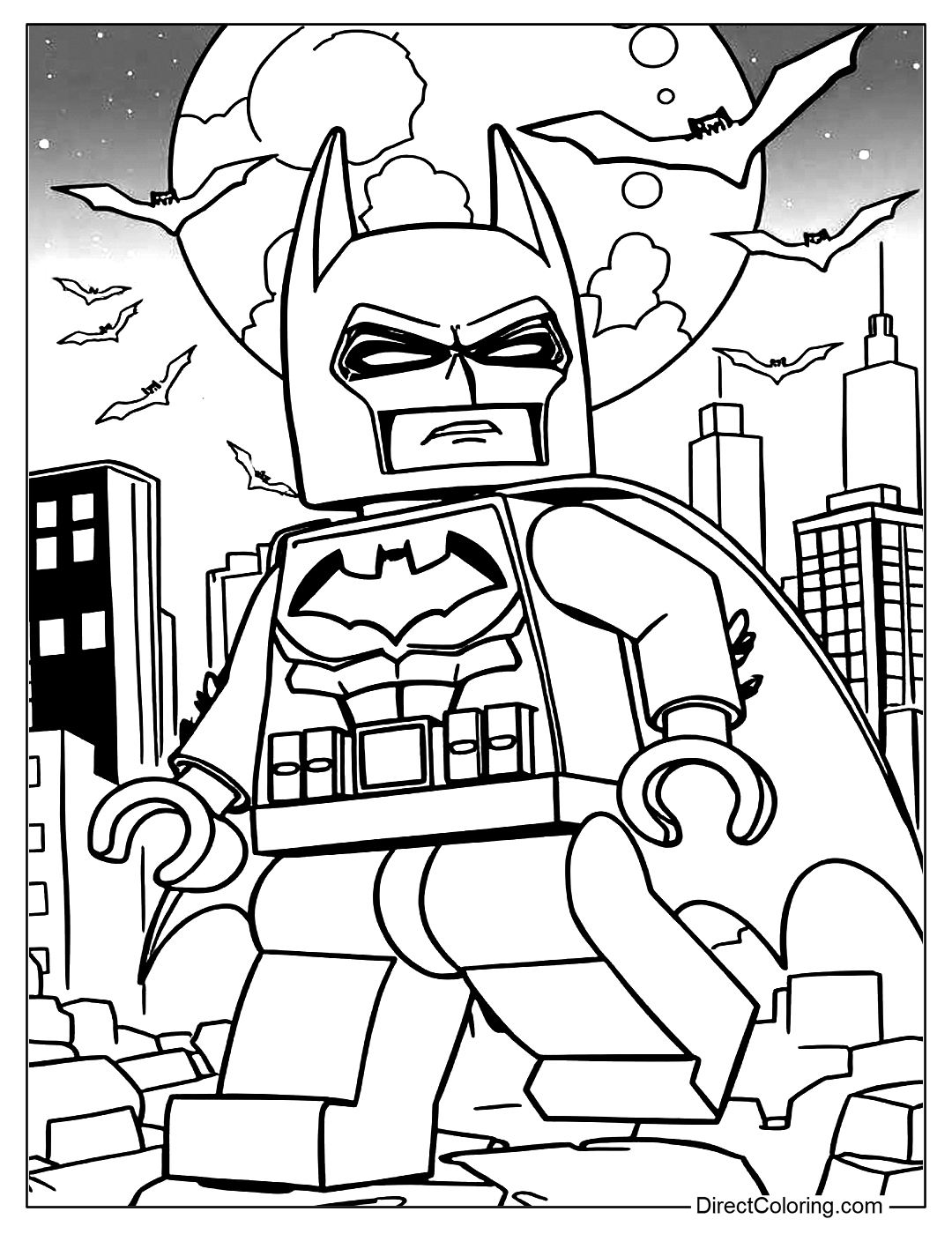 Lego Batman Coloring Page Free